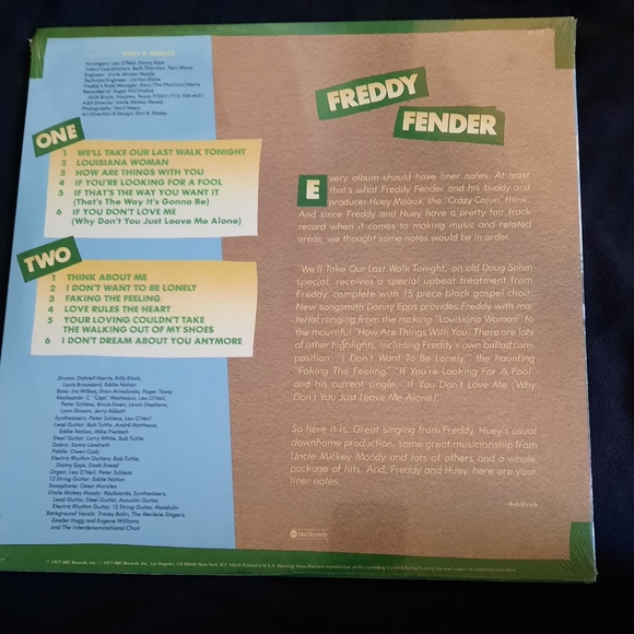 Freddy Fender-If You Don't Love Me, Vinyl LP,  1977-NEW SEALED - Picture 2 of 5